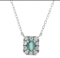 Collana Bolzoni Donna in Oro bianco Smeraldo C0615-SW 0,16